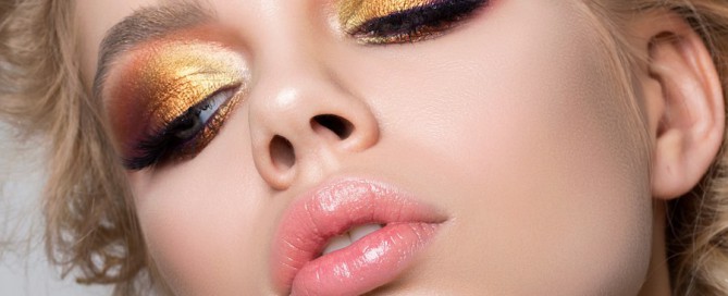 Gouden oogschaduw beauty trends